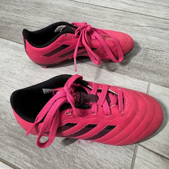 Adidas Kids Soccer Cleats Pink & Black Size 12K Synthetic Uppers Comfortable Fit - Picture 3 of 8